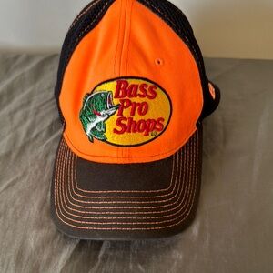 Bass Pro Shops Orange Black Mesh Hat